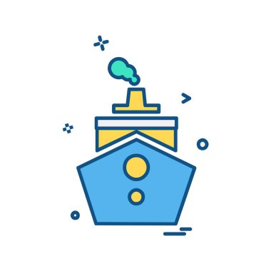 Gemi simge tasarlamak vektör