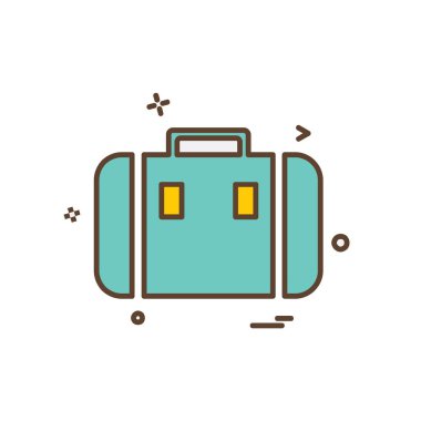 Evrak Çantası'nı simge tasarlamak vektör 