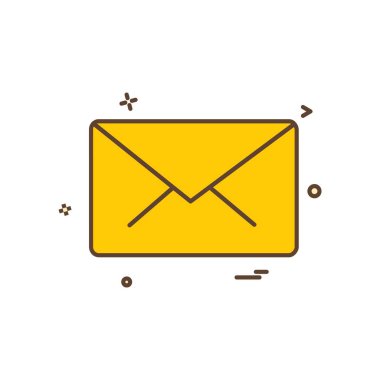 İleti simgesi tasarım vektörü