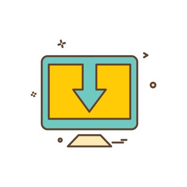 Bilgisayar simgesi tasarım vektörü