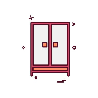 Dolap simge tasarlamak vektör 