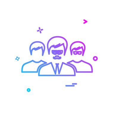 Grup avatar simge tasarlamak vektör