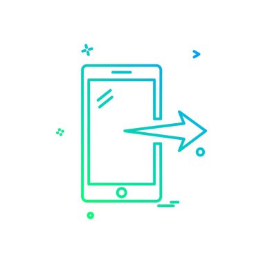 Akıllı telefon simge tasarlamak vektör 