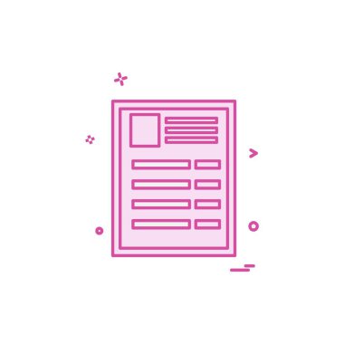 Belge simgesi tasarım vektörü