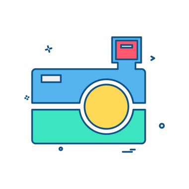 Kamera simgesi tasarım vektörü