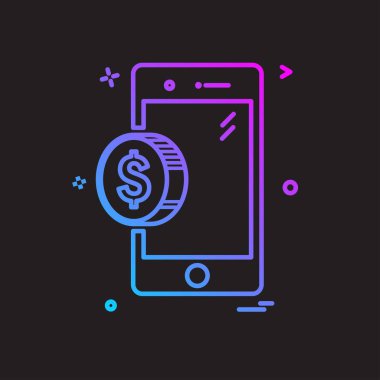 Akıllı Telefon Simgesi Tasarım Vektörü