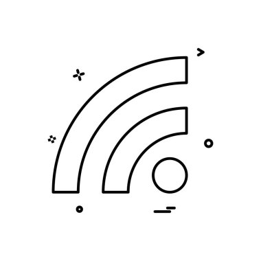 Wifi simge tasarım vektörü