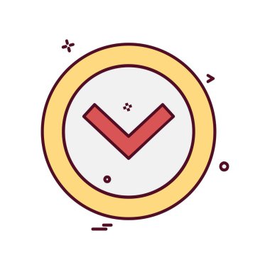 Aşağı ok simgesi tasarım vektörü