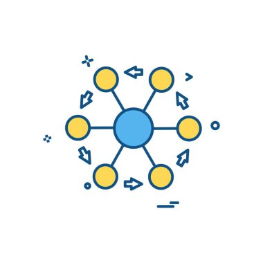 Ağ simgesi tasarım vektörü