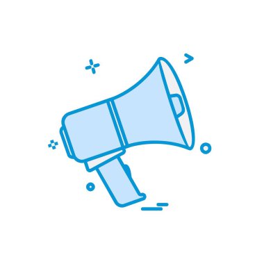 Hoparlör simgesi tasarım, renkli vektör çizim 