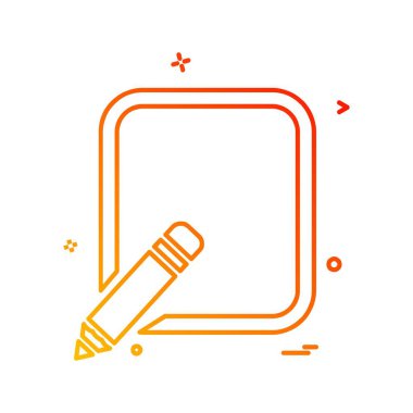 Kalem simgesi tasarım vektörü