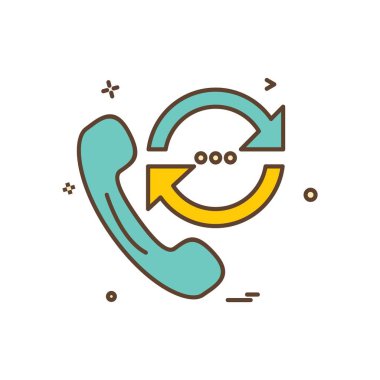 Telefon simgesi tasarım vektörü