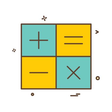 hesap makinesi matematik simge vektör tasarımı