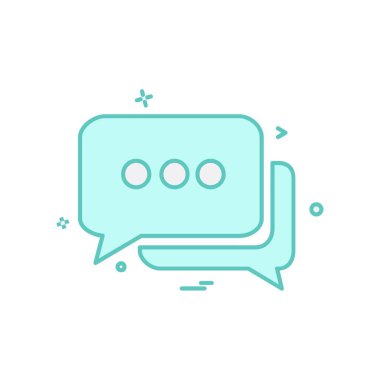 İleti simgesi tasarım vektörü