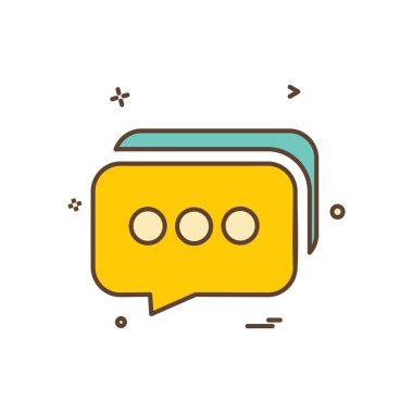 İleti simgesi tasarım vektörü