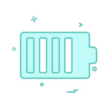 Batarya simgesi tasarım vektörü 