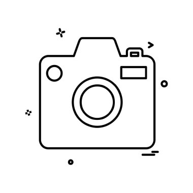 Kamera simgesi tasarım vektörü