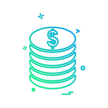 Dolar simgesi tasarım vektörü