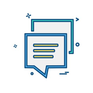 Sohbet simgesi tasarım vektörü