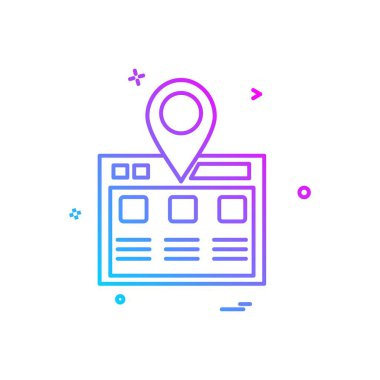 Harita simgesi tasarım vektörü