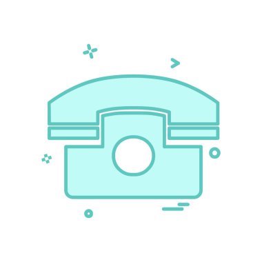 Telefon simgesi tasarım vektörü 