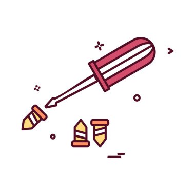 sürücü vida simge vektör tasarımı