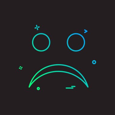 Kızgın emoji simgesi tasarım, renkli vektör çizim