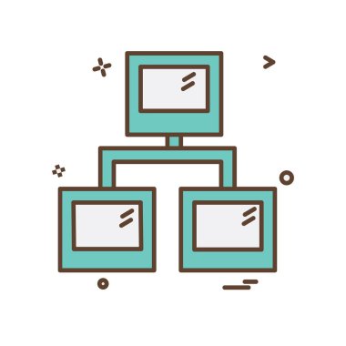 Ağ simgesi tasarım vektörü