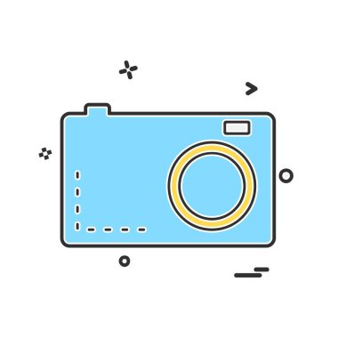 Kamera simgesi tasarım vektörü