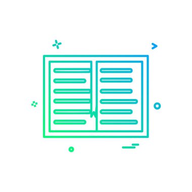 simge vektör tasarımı okumak kitap çalışma