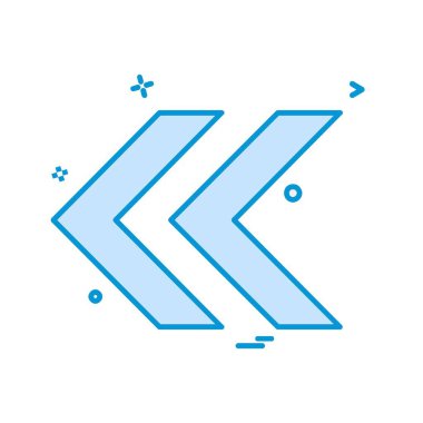 Sol ok simgesi tasarım vektörü