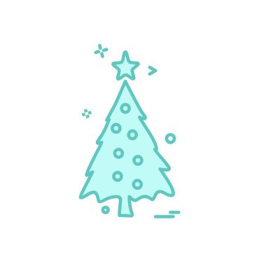 Noel ağacı simge tasarlamak vektör