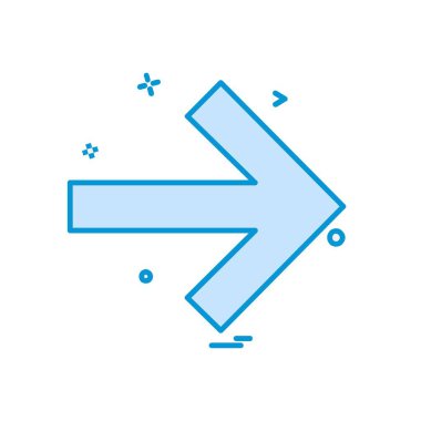 Sağ ok simge tasarlamak vektör