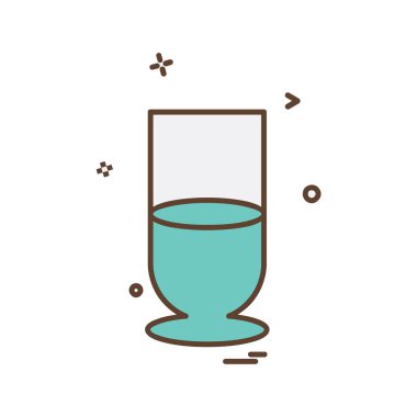 İçki simgesi tasarım, renkli vektör çizim 