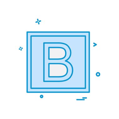 Kalın simge tasarım vektörü