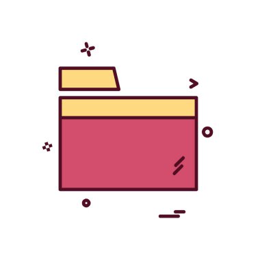 Klasör simge tasarlamak vektör