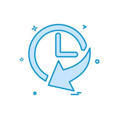 Saat simgesi tasarım, renkli vektör çizim