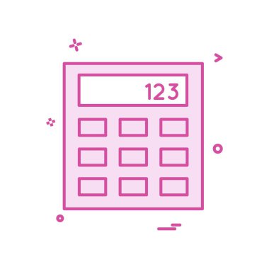 Hesap makinesi ofis simgesi vektör tasarımı