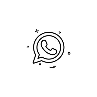 Whatsapp simge tasarım vektörü 