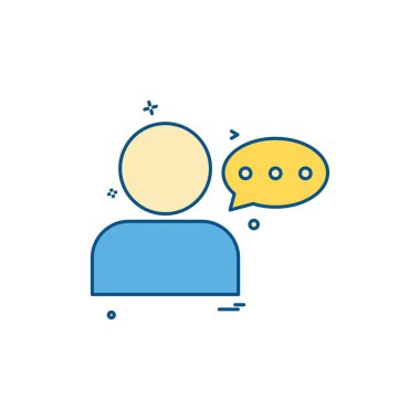 Kullanıcı Masaj Masaj sohbet simge vektör tasarımı