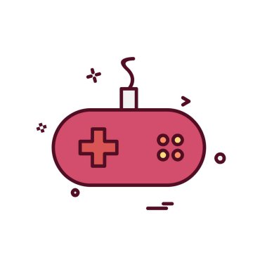 Oyun denetleyici simge tasarım vektörü