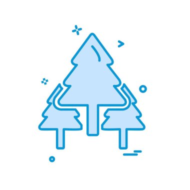 Ağaç simgesi tasarım vektörü