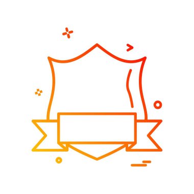 Kalkan simgesi tasarım, renkli vektör çizim