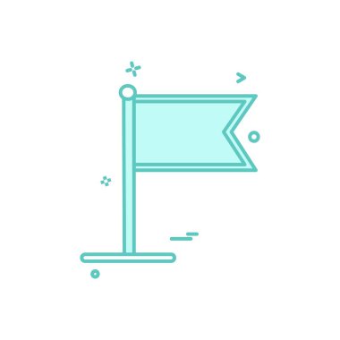 Bayrak simgesi tasarım vektörü