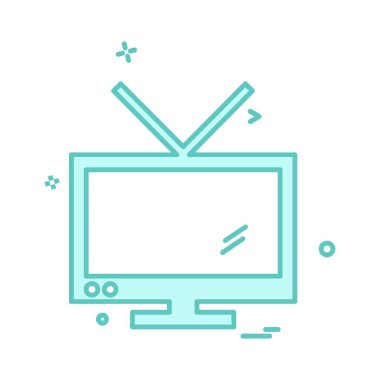 TV simgesi tasarım vektörü