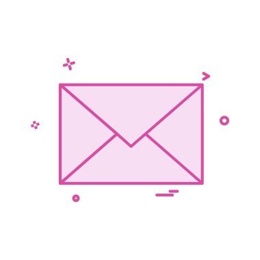 E-posta simgesi tasarım, renkli vektör çizim