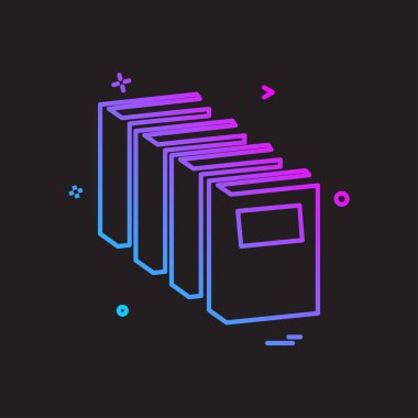 Kitapların simge tasarım vektörü