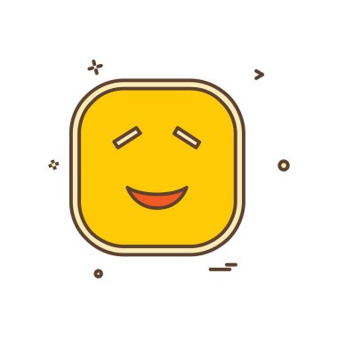 Mutlu Emoji simge tasarlamak vektör