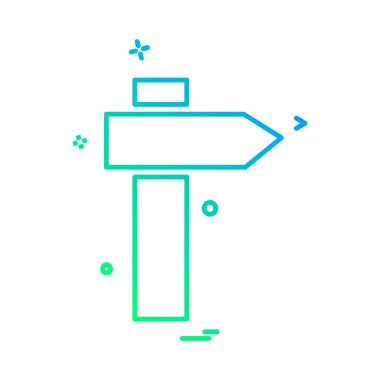 Yön ok simgesi tasarım vektörü 