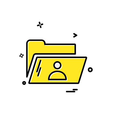 Klasör simge tasarlamak vektör